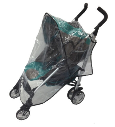 chicco double stroller rain cover